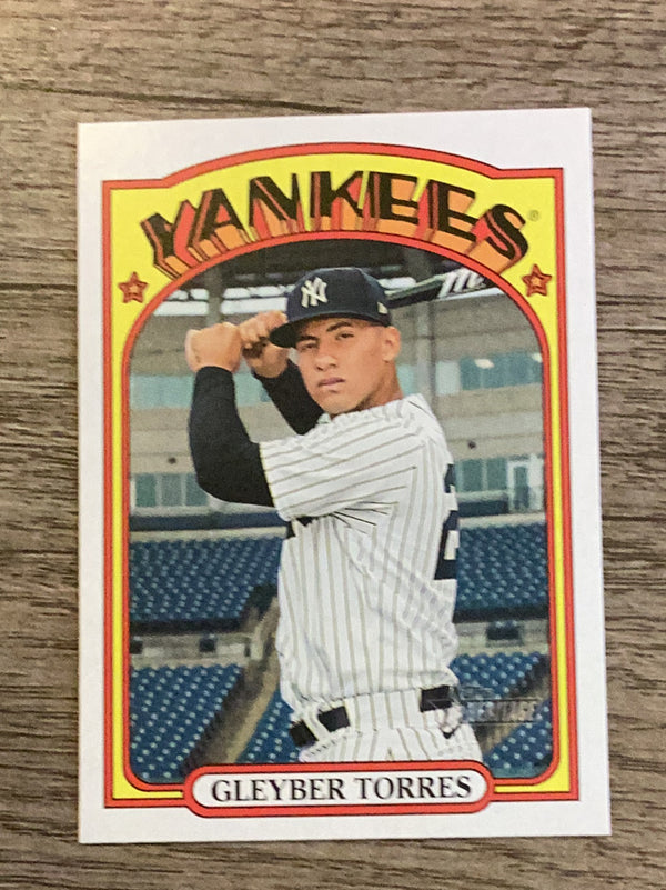 Gleyber Torres New York Yankees MLB 2021 Topps Heritage 291 