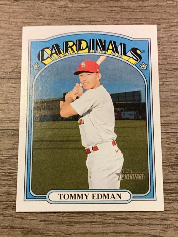 Tommy Edman St. Louis Cardinals MLB 2021 Topps Heritage 341 
