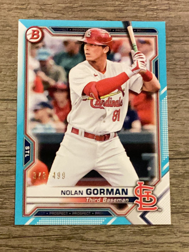Nolan Gorman St. Louis Cardinals MLB 2021 Bowman - Prospects BP-90 