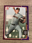 Chris Stratton San Francisco Giants MLB 2015 Bowman - Prospects Printing Plates Cyan BP54 SN1