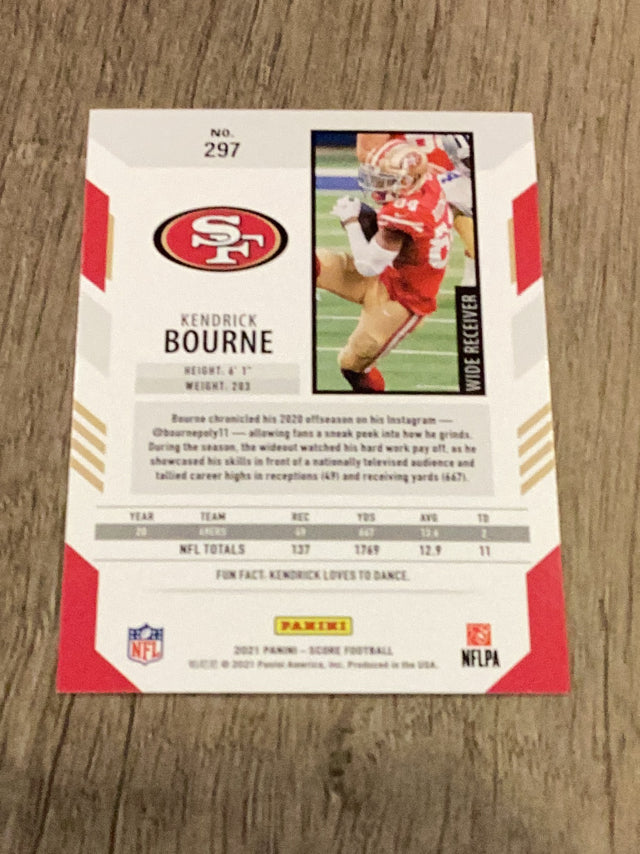 Kendrick Bourne San Francisco 49ers NFL 2021 Score 297 Panini