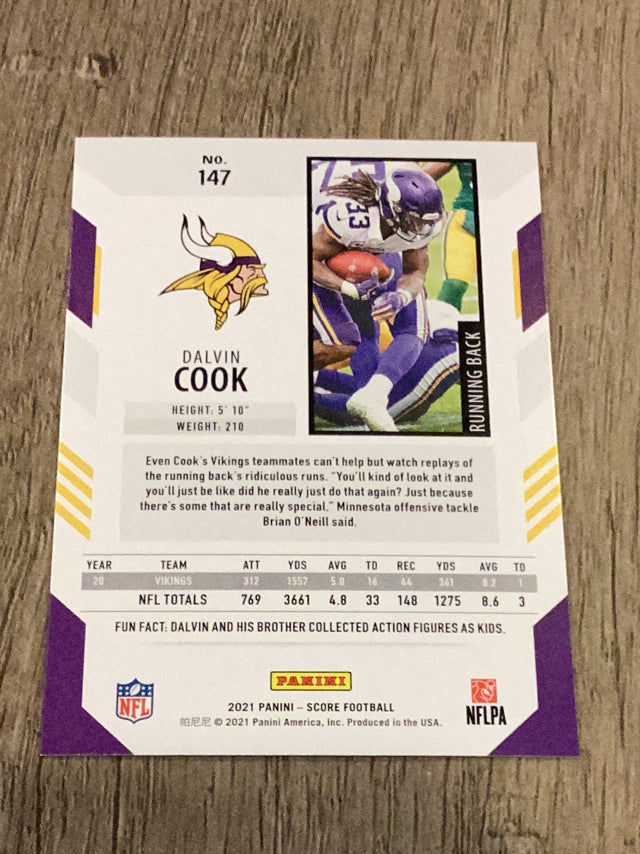 Dalvin Cook Minnesota Vikings NFL 2021 Score 147 Panini