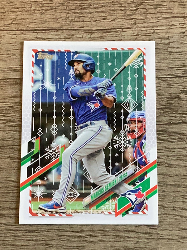 Marcus Semien Toronto Blue Jays MLB 2021 Topps Holiday HW211 