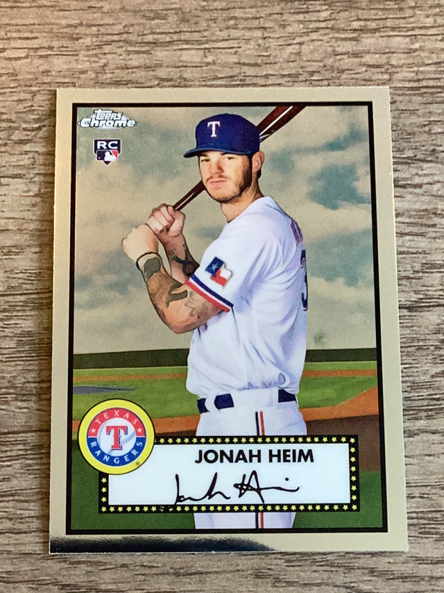 Jonah Heim Texas Rangers MLB 2021 Topps Chrome Platinum Anniversary 73 