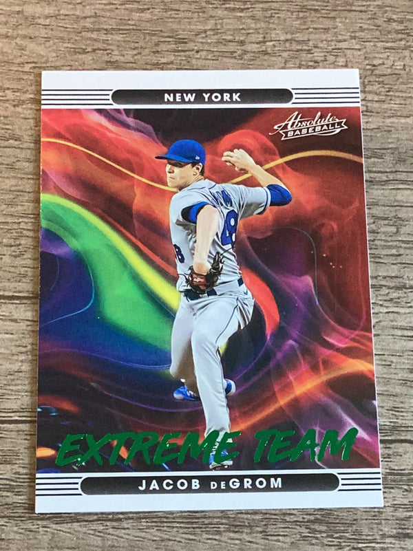 Jacob deGrom New York Mets MLB 2022 Panini Absolute: Extreme Team Retail Green ET-10 