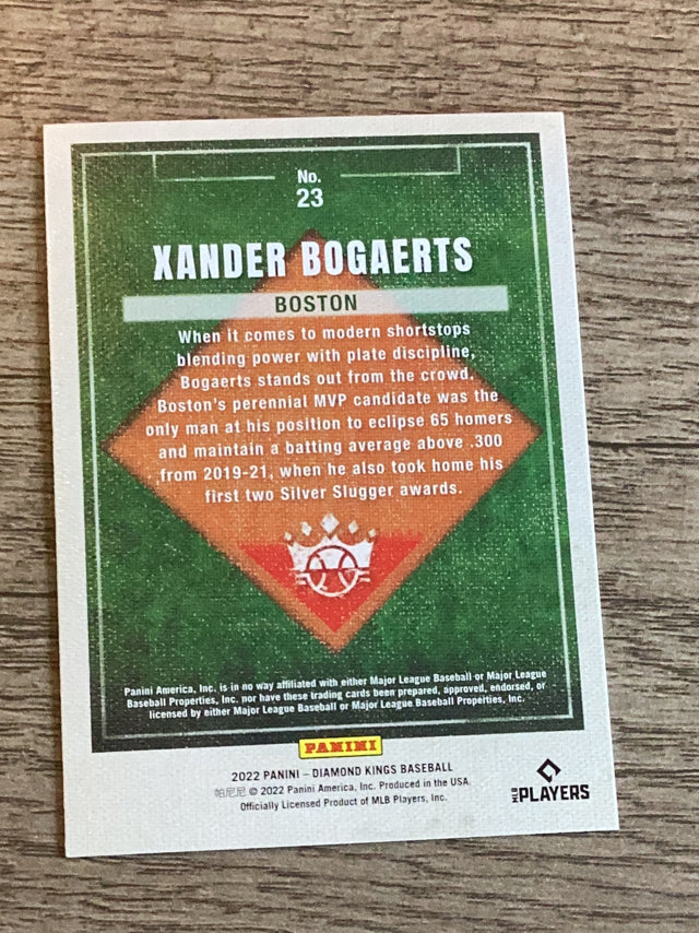 Xander Bogaerts Boston Red Sox MLB 2022 Panini Diamond Kings 23 Panini