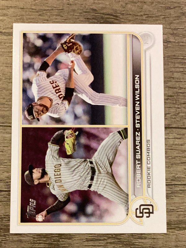 Robert Suarez / Steven Wilson RC, RCOM San Diego Padres MLB 2022 Topps Update US239 Robert Suarez / Steven Wilson RC, RCOM