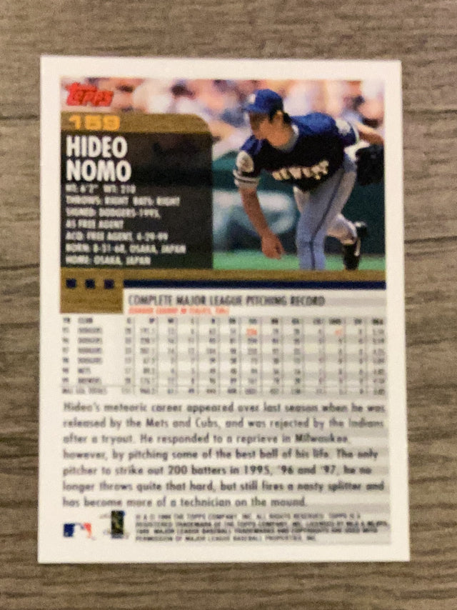 Hideo Nomo Milwaukee Brewers MLB 2000 Topps 159 Topps