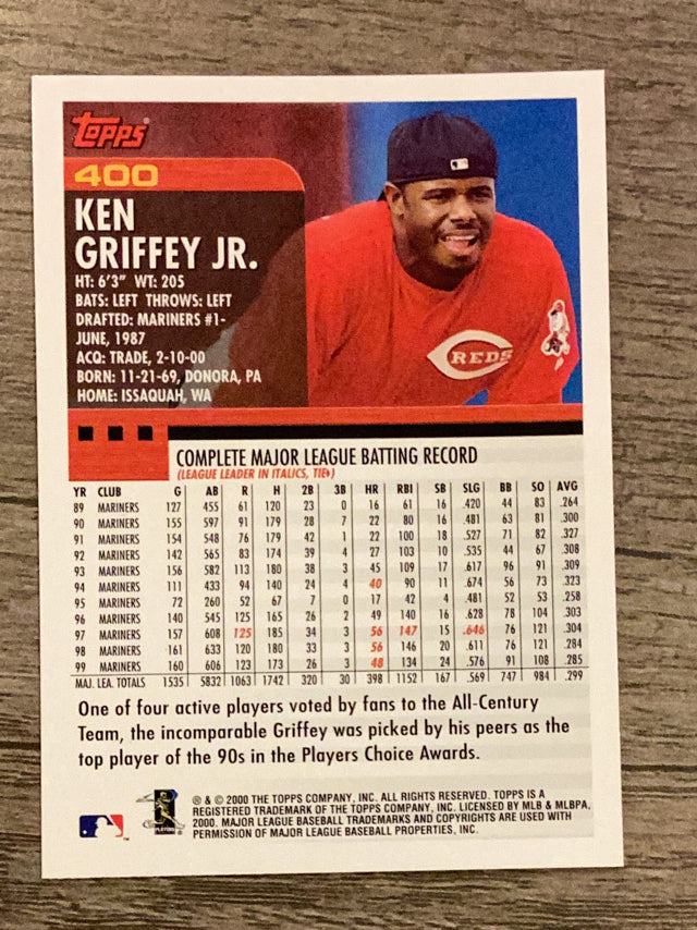 Ken Griffey Jr. Cincinnati Reds MLB 2000 Topps 400 Topps