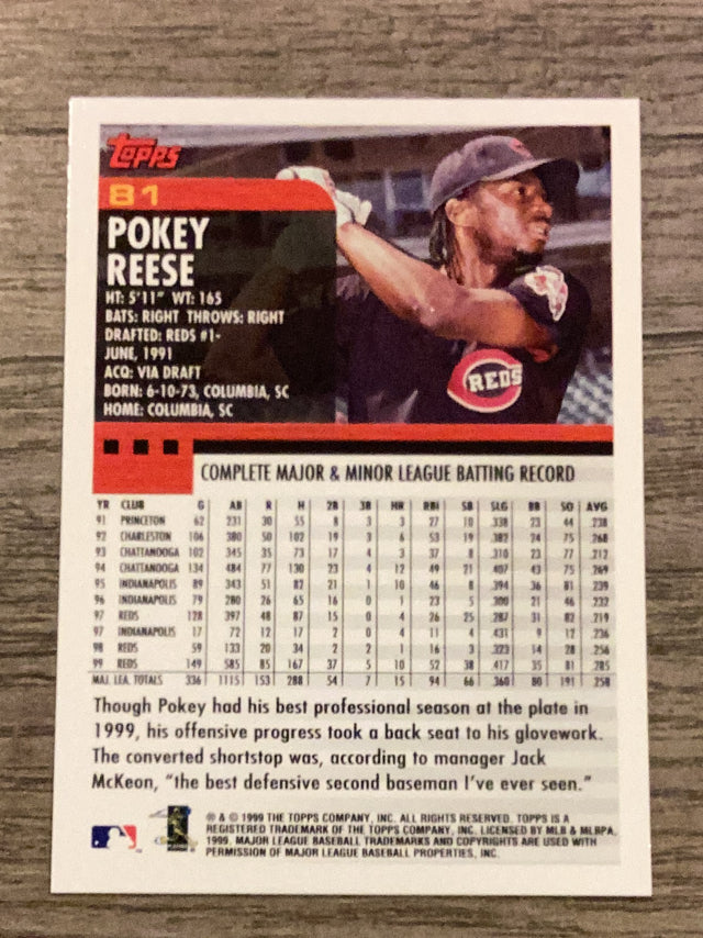 Pokey Reese Cincinnati Reds MLB 2000 Topps 81 Topps