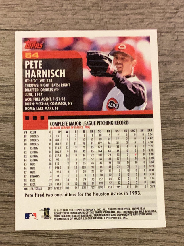 Pete Harnisch Cincinnati Reds MLB 2000 Topps 54 Topps