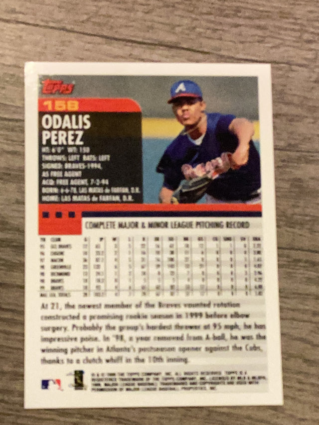 Odalis Perez Atlanta Braves MLB 2000 Topps 158 Topps