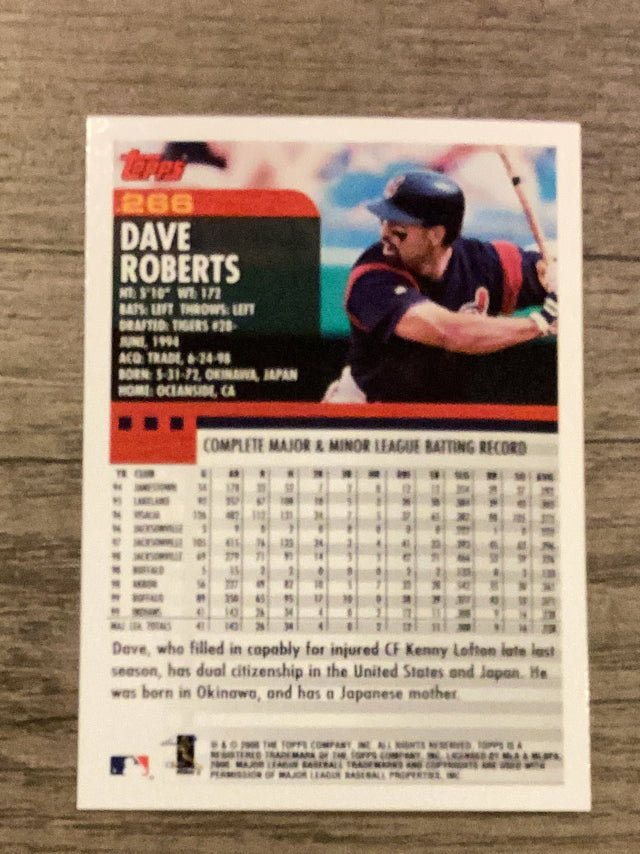 Dave Roberts Cleveland Indians MLB 2000 Topps 266 Topps