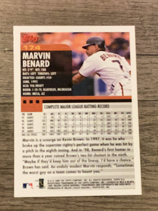 Marvin Benard San Francisco Giants MLB 2000 Topps 174 Topps