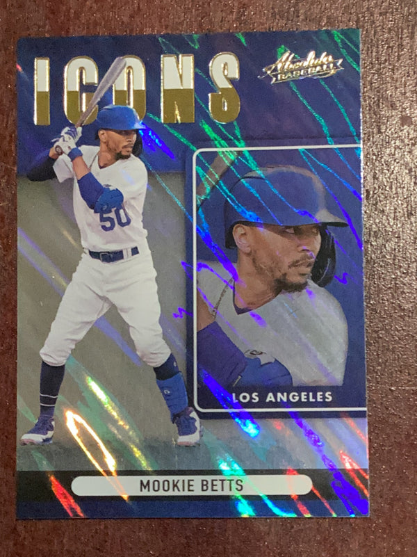 Mookie Betts Los Angeles Dodgers MLB 2022 Panini Absolute: Icons Retail Holo Gold I-4 SN10