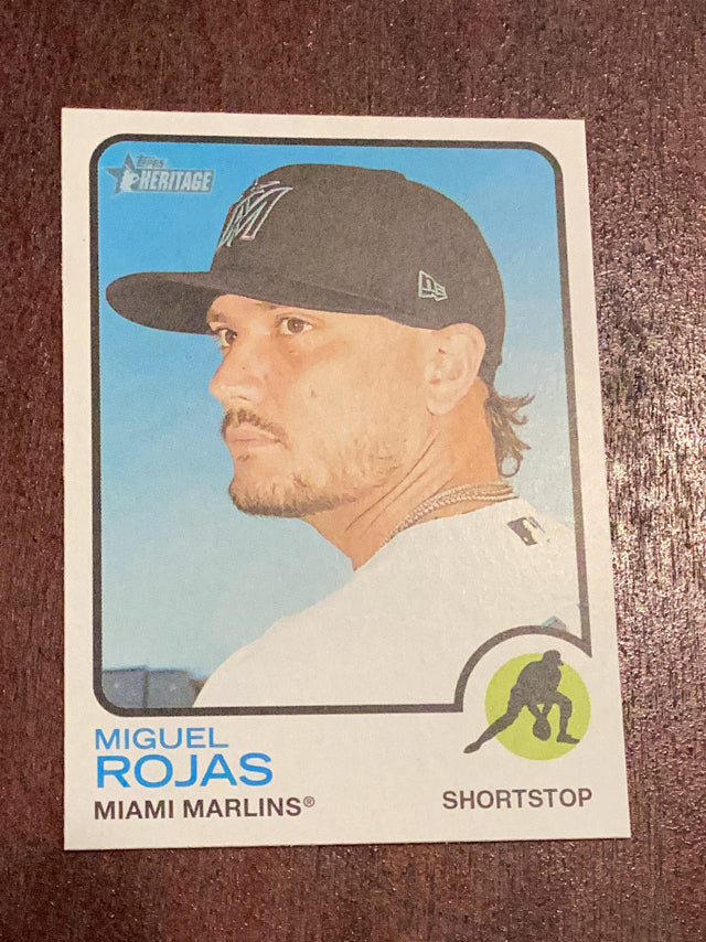 Miguel Rojas Miami Marlins MLB 2022 Topps Heritage 224 