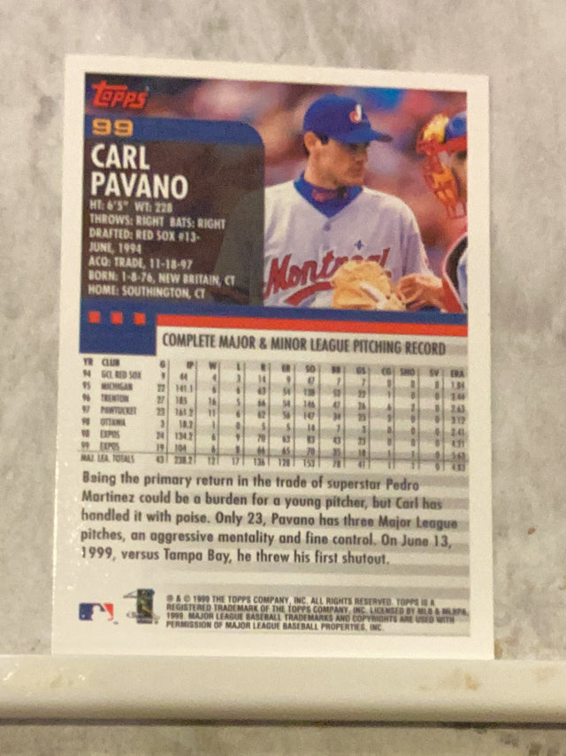 Carl Pavano Montreal Expos MLB 2000 Topps 99 Topps