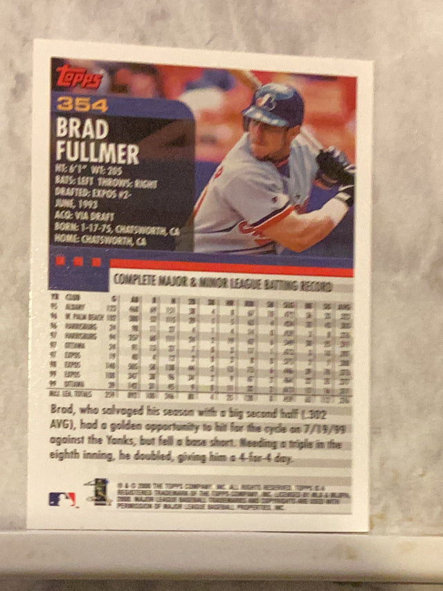 Brad Fullmer Montreal Expos MLB 2000 Topps 354 Topps