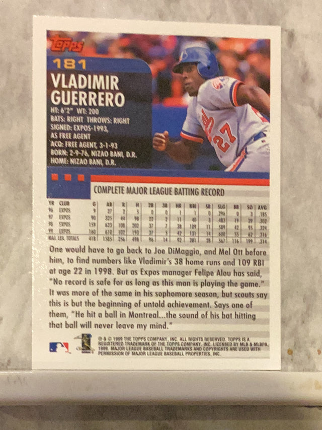Vladimir Guerrero Montreal Expos MLB 2000 Topps 181 Topps