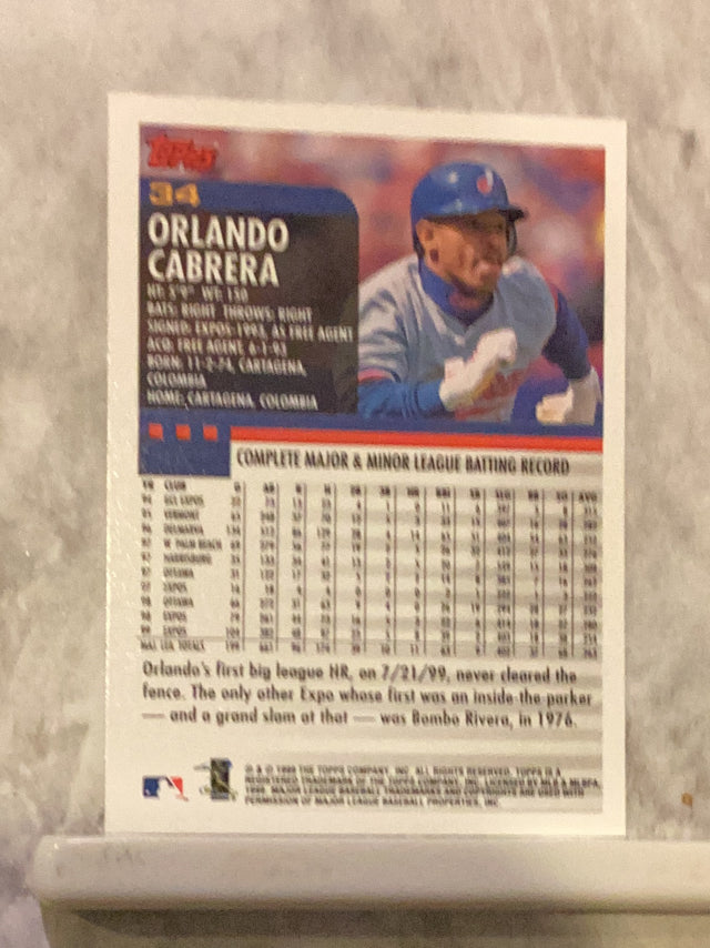 Orlando Cabrera Montreal Expos MLB 2000 Topps 34 Topps