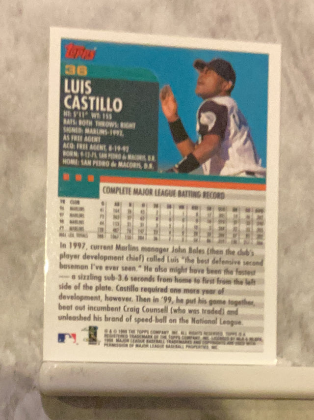 Luis Castillo Florida Marlins MLB 2000 Topps 36 Topps