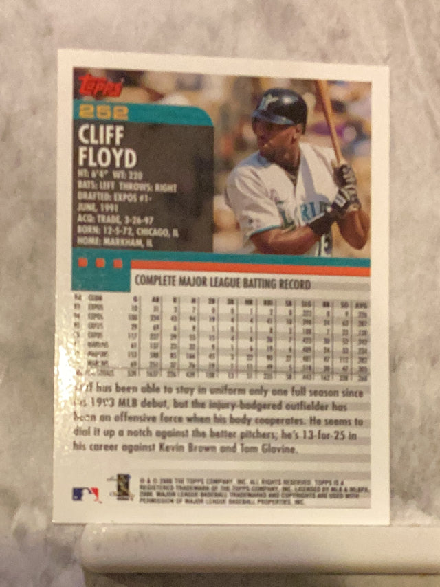 Cliff Floyd Florida Marlins MLB 2000 Topps 252 Topps