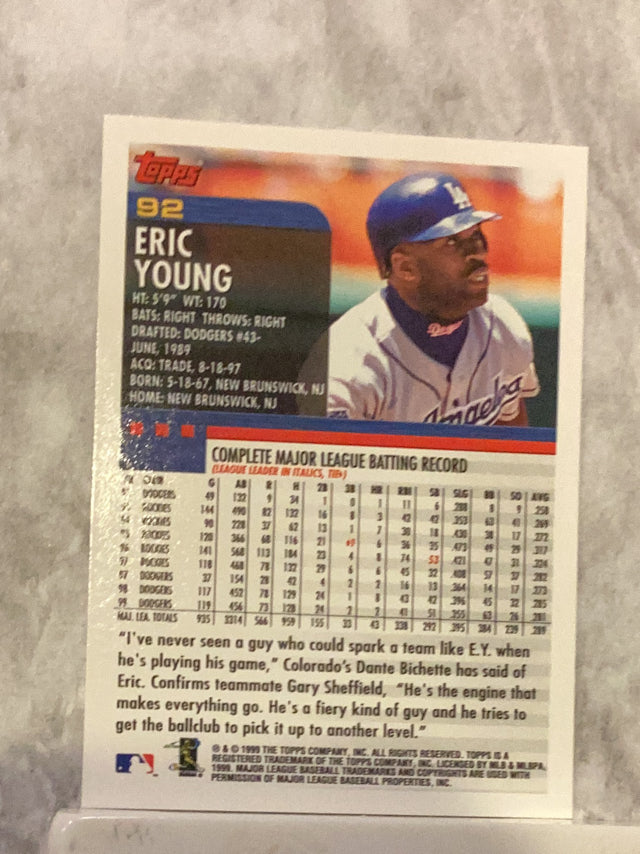 Eric Young Los Angeles Dodgers MLB 2000 Topps 92 Topps