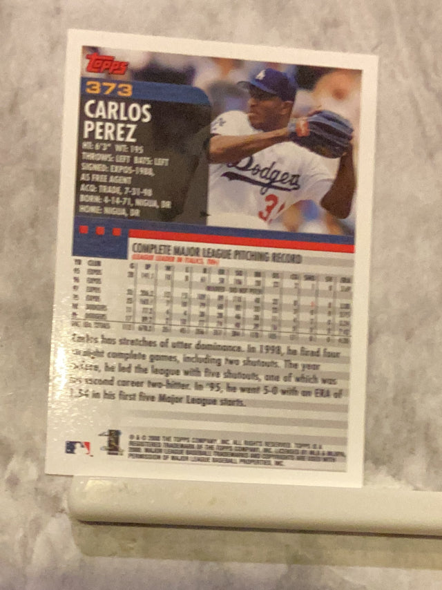 Carlos Perez Los Angeles Dodgers MLB 2000 Topps 373 Topps