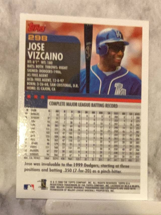 Jose Vizcaino Los Angeles Dodgers MLB 2000 Topps 298 Topps