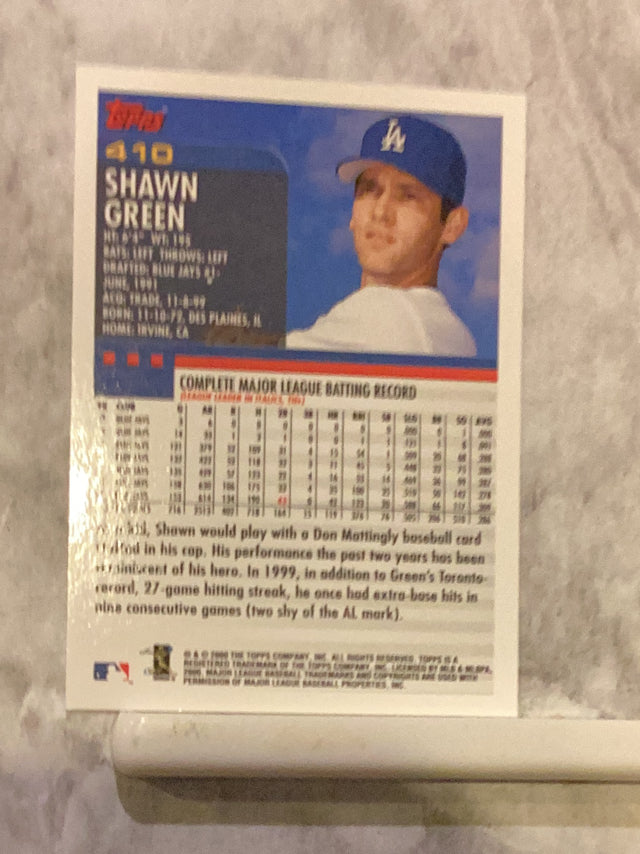 Shawn Green Los Angeles Dodgers MLB 2000 Topps 410 Topps