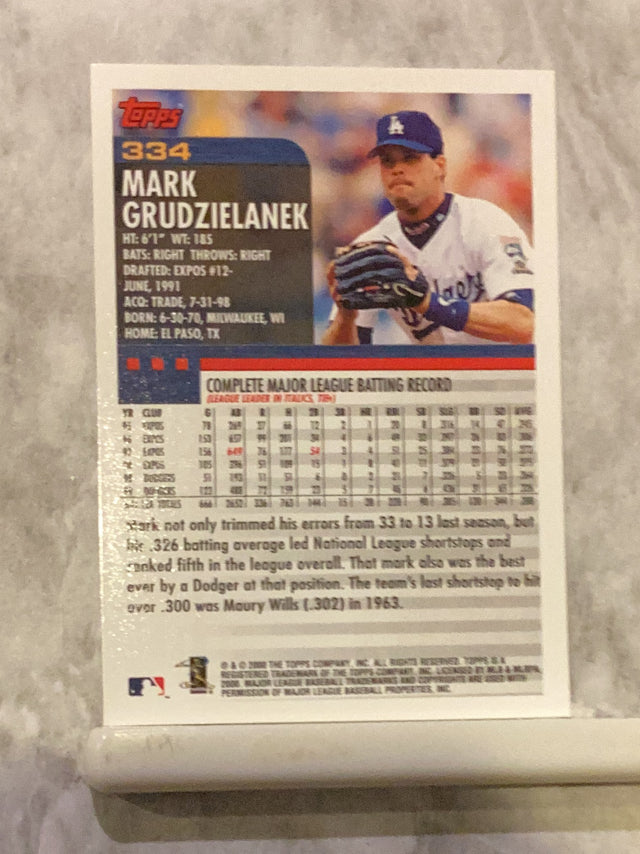 Mark Grudzielanek Los Angeles Dodgers MLB 2000 Topps 334 Topps