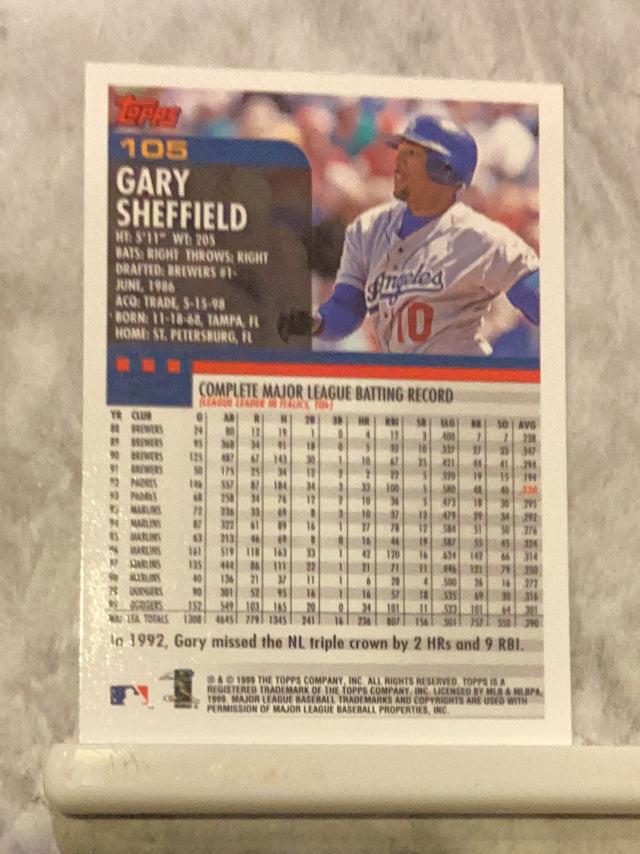 Gary Sheffield Los Angeles Dodgers MLB 2000 Topps 105 Topps