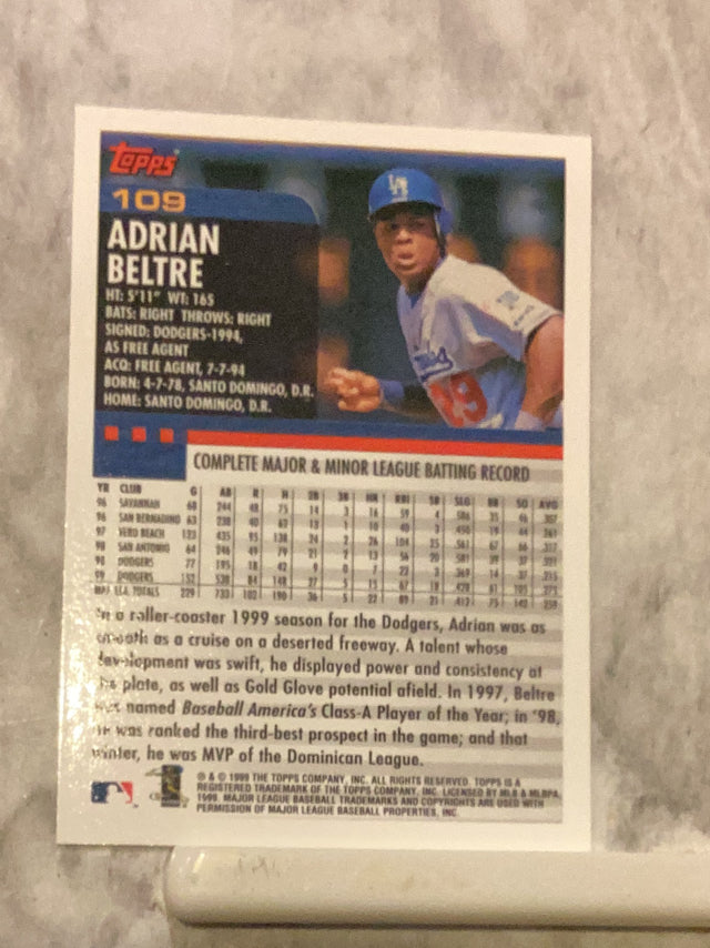 Adrian Beltre Los Angeles Dodgers MLB 2000 Topps 109 Topps