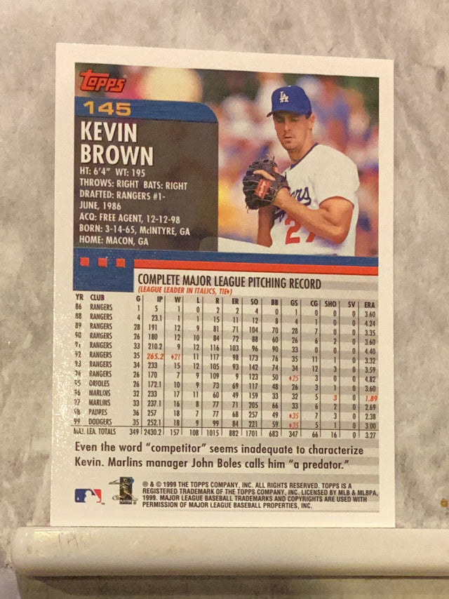 Kevin Brown Los Angeles Dodgers MLB 2000 Topps 145 Topps