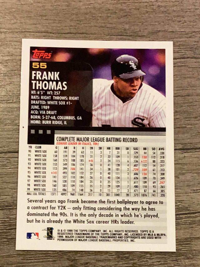 Frank Thomas Chicago White Sox MLB 2000 Topps 55 Topps