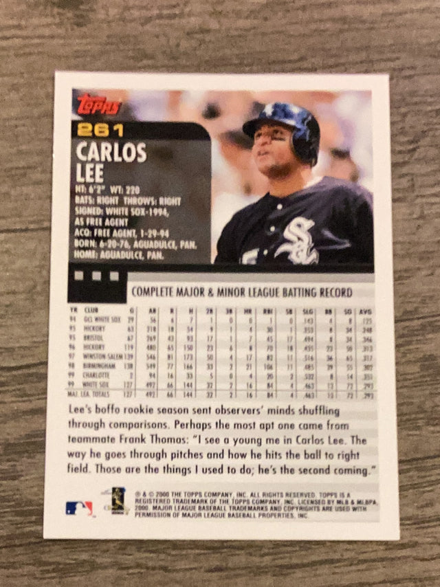 Carlos Lee Chicago White Sox MLB 2000 Topps 261 Topps