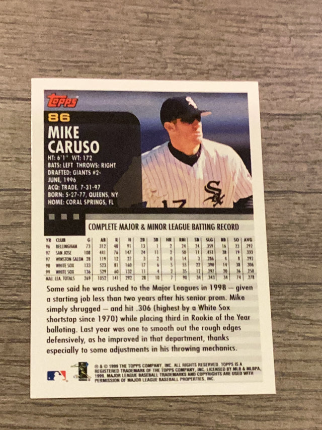 Mike Caruso Chicago White Sox MLB 2000 Topps 86 Topps