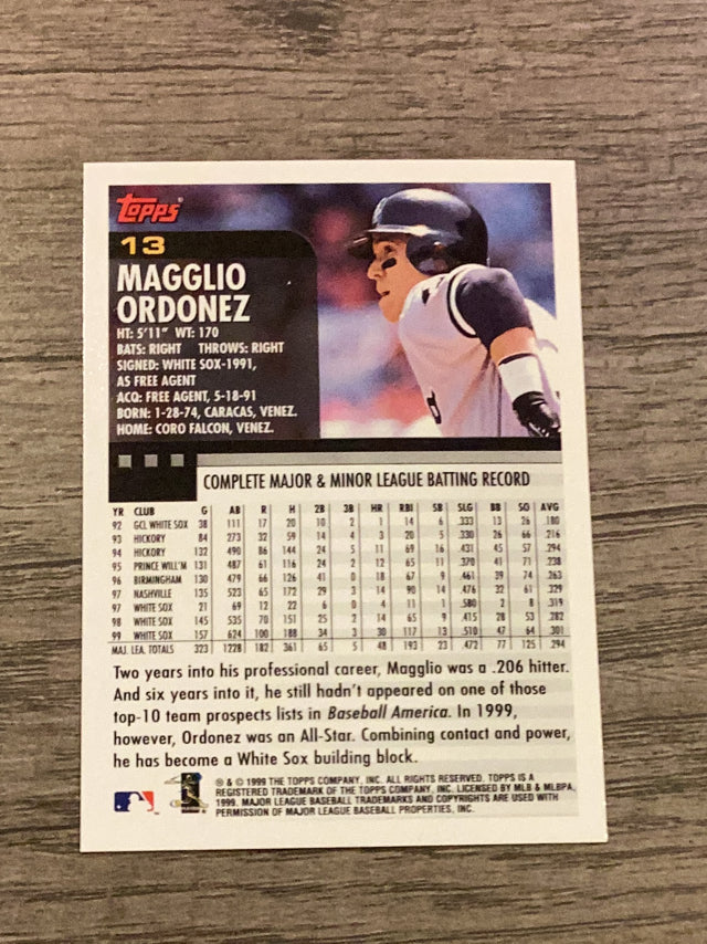 Magglio Ordonez Chicago White Sox MLB 2000 Topps 13 Topps