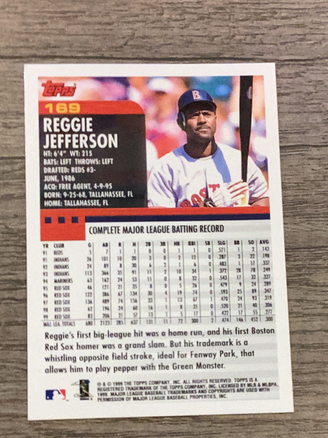 Reggie Jefferson Boston Red Sox MLB 2000 Topps 169 Topps