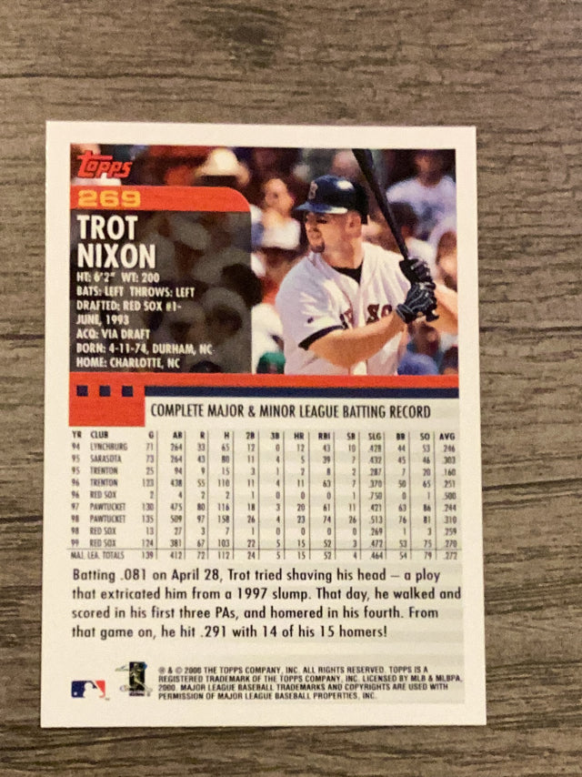 Trot Nixon Boston Red Sox MLB 2000 Topps 269 Topps