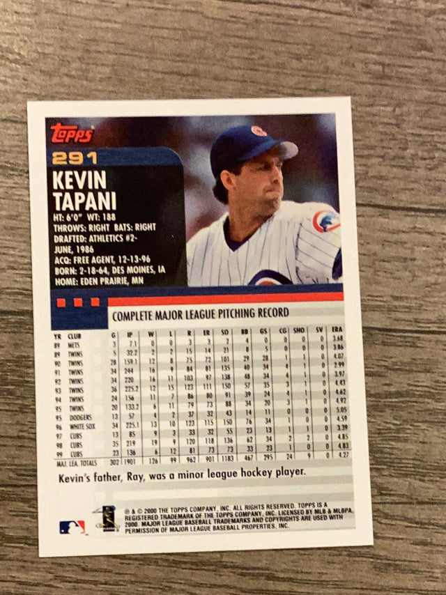 Kevin Tapani Chicago Cubs MLB 2000 Topps 291 Topps
