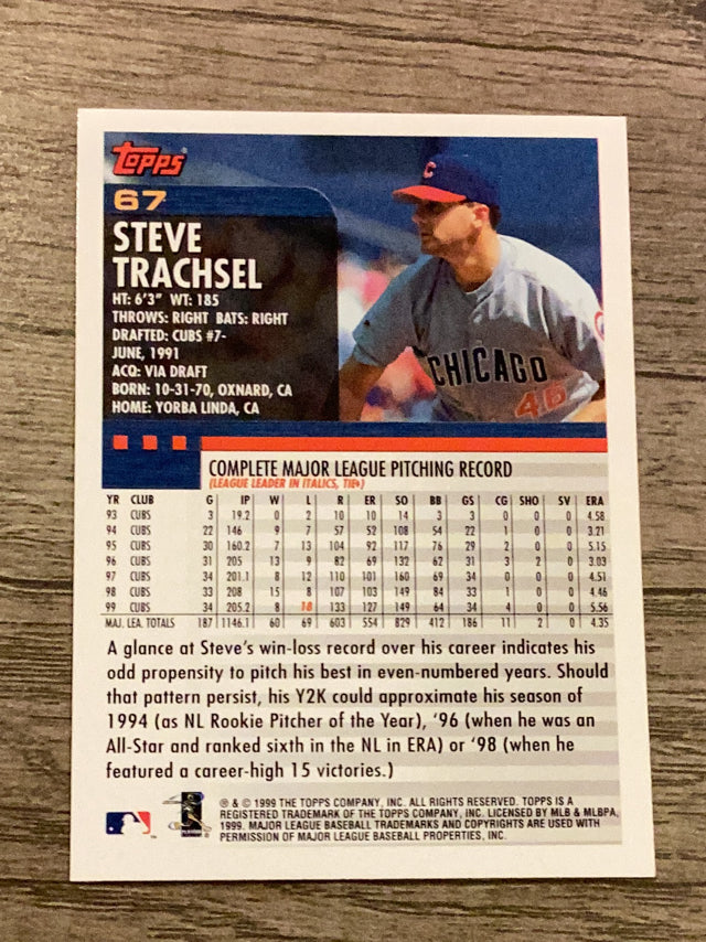 Steve Trachsel Chicago Cubs MLB 2000 Topps 67 Topps