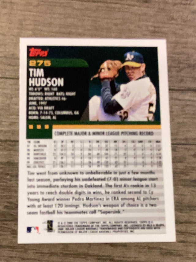 Tim Hudson Oakland Athletics MLB 2000 Topps 275 Topps