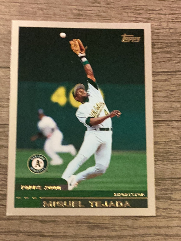 Miguel Tejada Oakland Athletics MLB 2000 Topps 187 