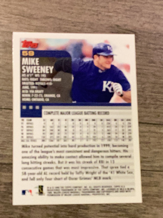Mike Sweeney Kansas City Royals MLB 2000 Topps 59 Topps