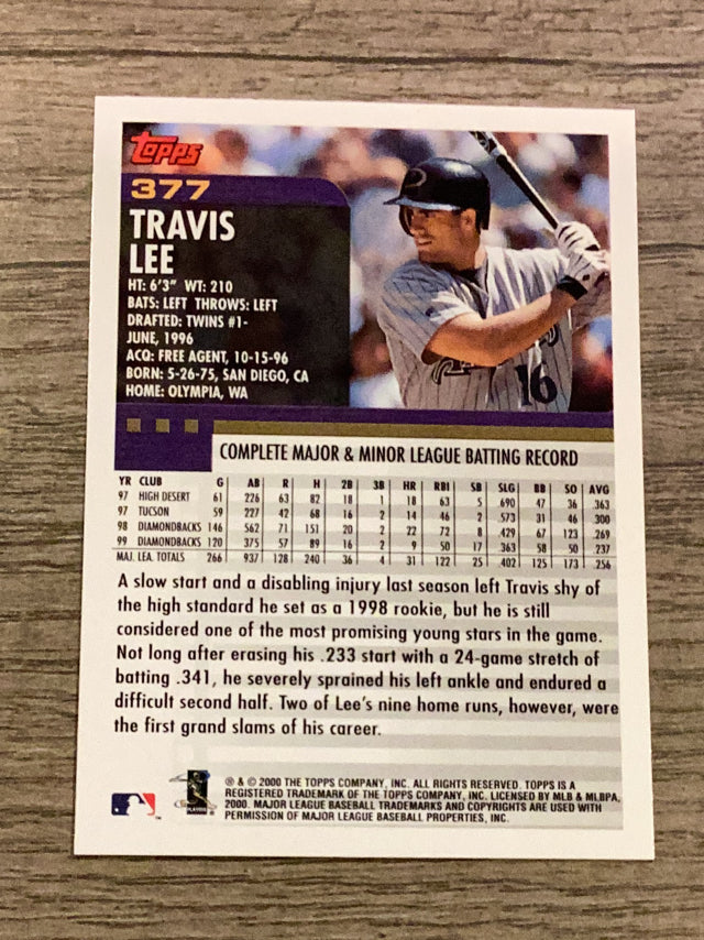 Travis Lee Arizona Diamondbacks MLB 2000 Topps 377 Topps