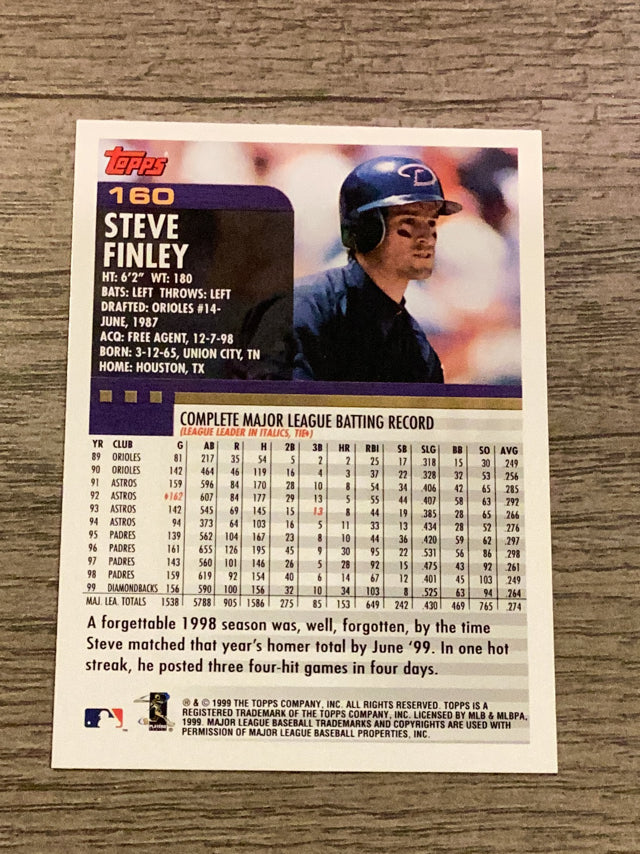 Steve Finley Arizona Diamondbacks MLB 2000 Topps 160 Topps