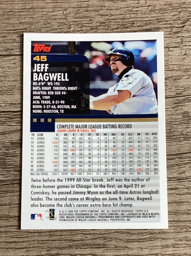 Jeff Bagwell Houston Astros MLB 2000 Topps 45 Topps