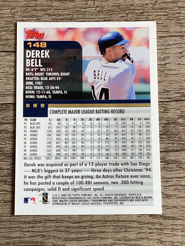 Derek Bell Houston Astros MLB 2000 Topps 148 Topps