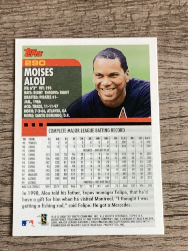 Moises Alou Houston Astros MLB 2000 Topps 290 Topps